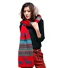 Winter Christmas Snowflake Double Side Wool Scarf Christmas knitted scarf cute shawl long scarf