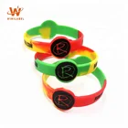 Cheap Promotional Customized Brand Logo New Design Women Rubber Printed Bracelets Debossed Silicone Wristbands