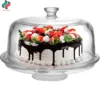 ZNK00015 Multifunctional 6 in 1 Clear Acrylic Round Cake Stand with Dome Lid Cover for Party