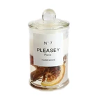 New design wedding decoration Natural dried flower white candle with glass jar aroma soy wax Aromatherapy candle