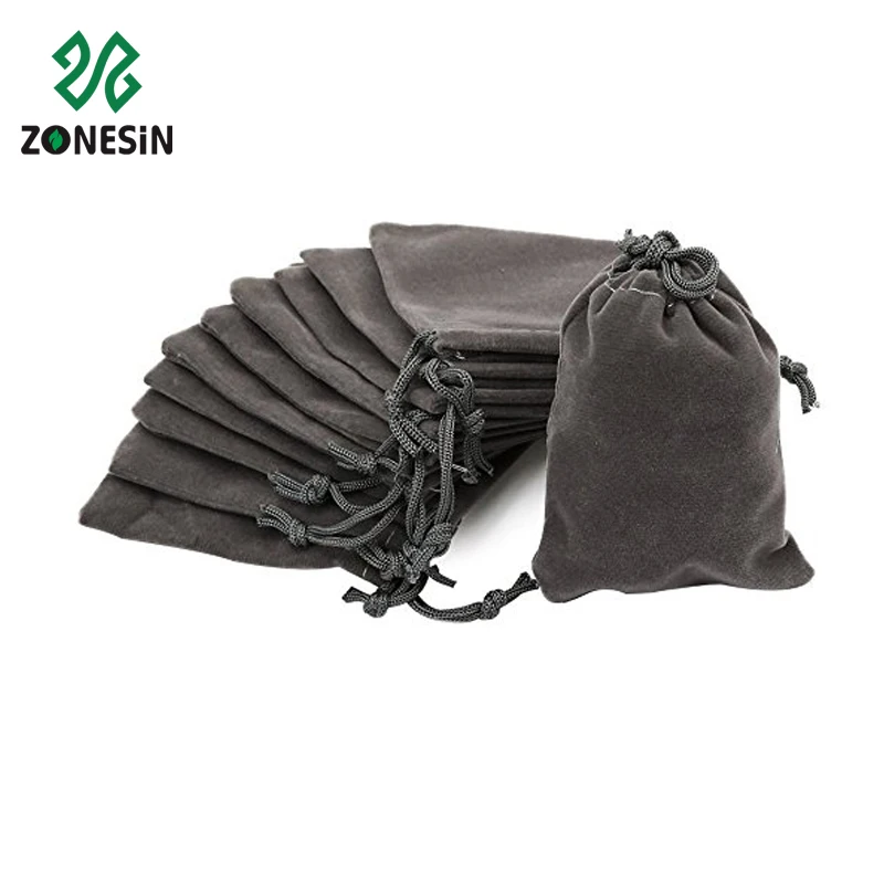 high quality custom velvet cloth drawstring pouch gift bag fo