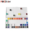 36solid Watercolor Paint Set Portable Travel Water Color Paint Set With Water Brushes Sponges Mixing Palette