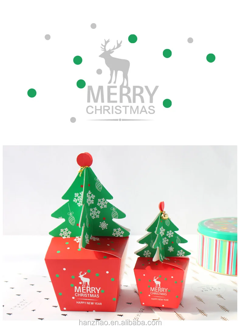 christmas tree shaped paper candy box gift boxes