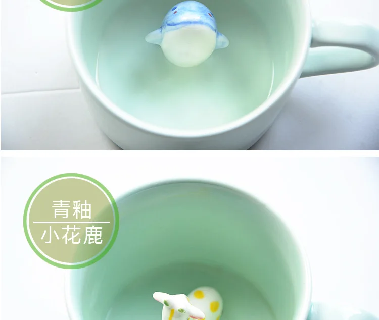 3D stereo animal coffee mug,cartoon ceramic cup ,3D cartoon water mugs for kids