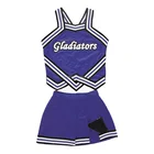 New brand 2017 customized youth/ girls custom cheerleading uniform with sizes and logos