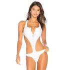 2018 popular style girls swimwear bikini one piece swimsuit with zipper