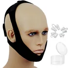 Custom logo men and women anti snoring solution chin strap devices and nose vent set, mouth breathers sleep aid devices