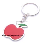 promotional customized metal shape apple keyring (KBK11106)