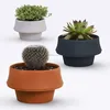 Amazon hot sell fashionable desktop silicone decorative plant pot, silicone flowerpot