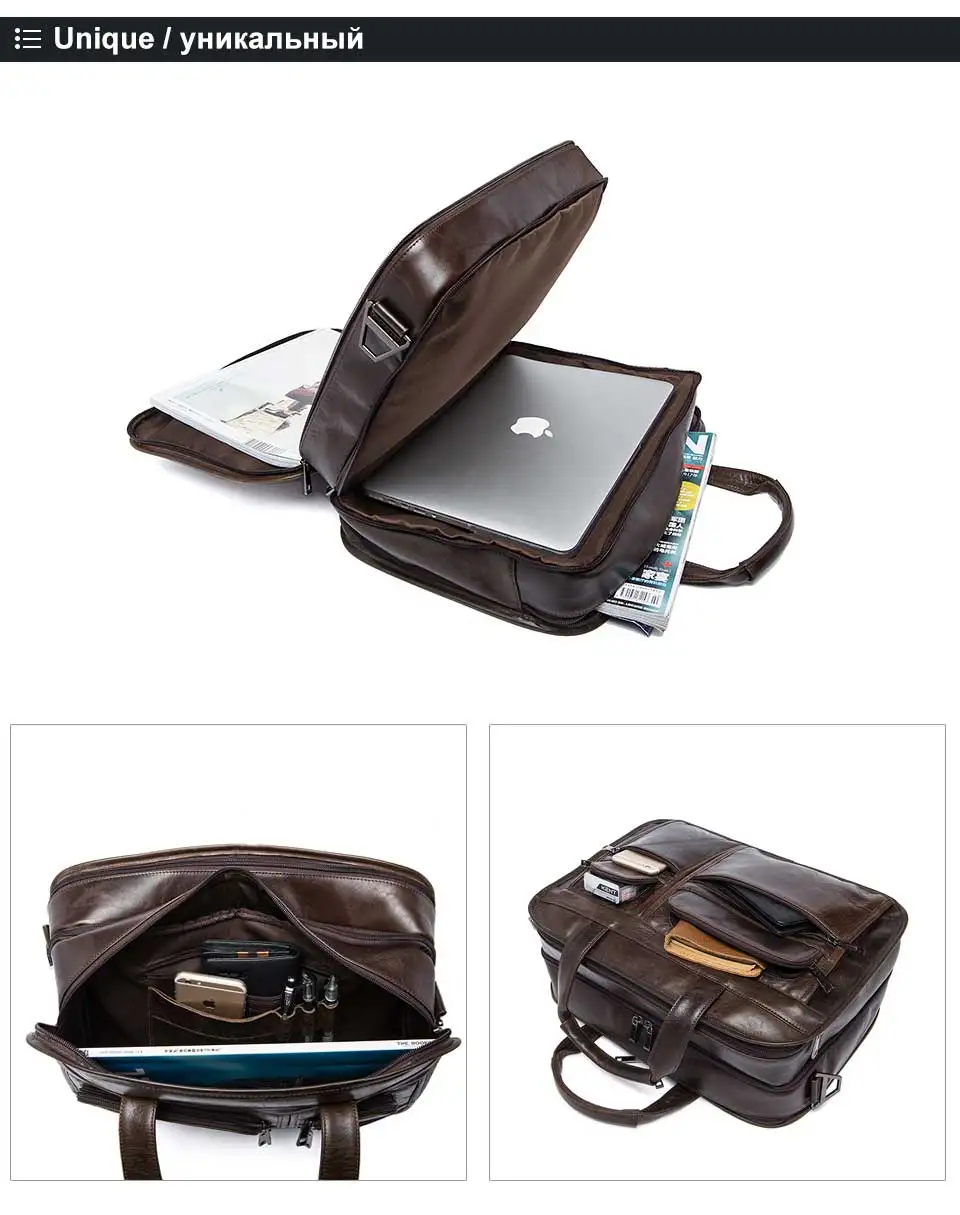 3 mens bag genuine leather business brand