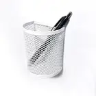 Office stationery organizer white desktop 2 pack metal wire mesh fridge magnetic pencil pen holder