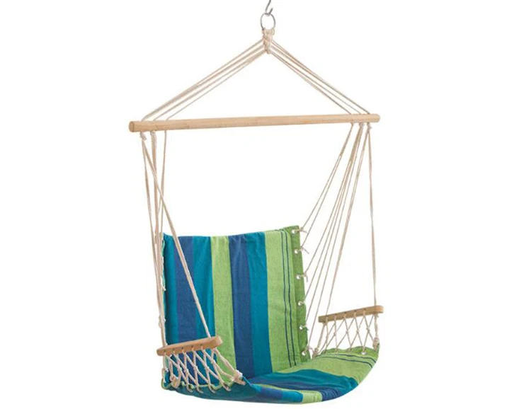 portable single hammock chair with footrest