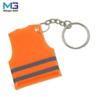 Factory supply high visible safety PVC vest reflective keychain