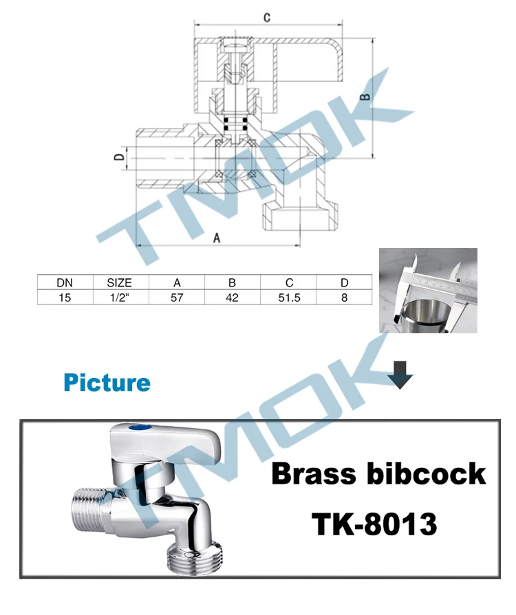 1/2 inch faucet tap bibcock with hose nipple nickel-plated polishing control valve gas valve bibcock