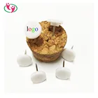 Customer Logo Available Flat Round Shaped Plastic Push Pins
