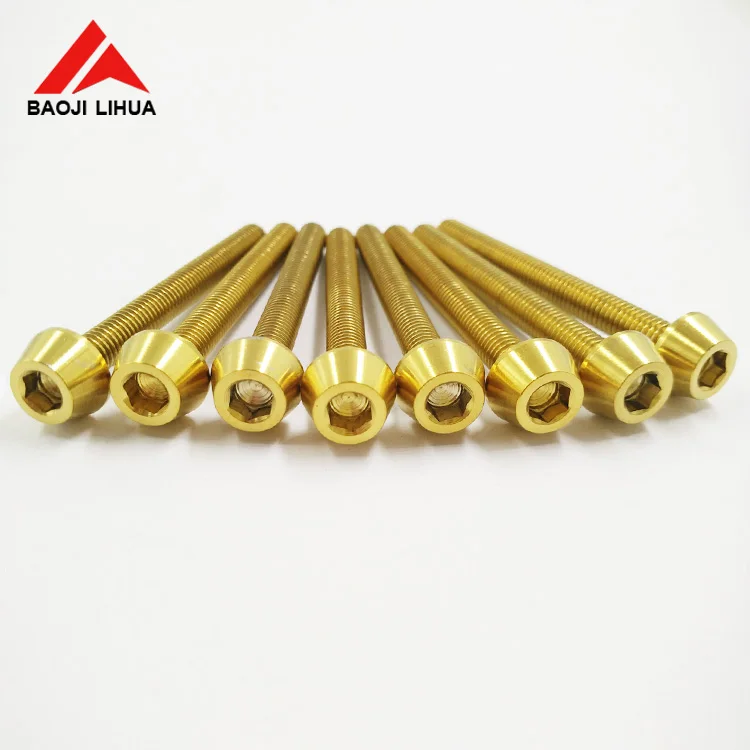 Colored titanium screw m5 m6 m8 green,blue anodized titanium bolts for bicycle