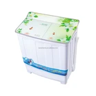 7.8 kgs top loading twin tub blue flower glass cover washing machine