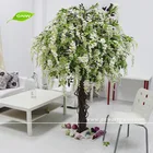 BLS053 GNW Home Decorative Artificial white Wisteria Hanging Blossom Family Tree