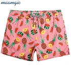 High Quality Quick Dry Men Swimwear Pink Print Pineapple Watermelon Beach Volleyball Shorts