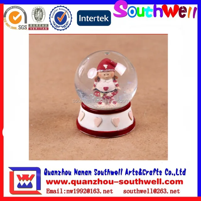 custom cute girl design souvenir gift snow globe craft,water