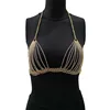 Women Body Chain Harness Belly Waist rhinestone Bra Chest Bikini Beach Jewelry
