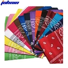 OEM 55*55cm High Quality Custom Design Cashew Square 100% Cotton Bandana Headwear Bandana