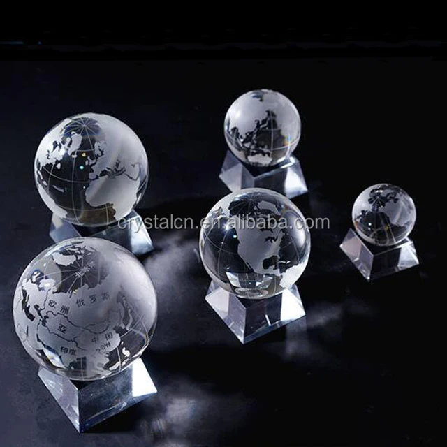 high quality small crystal globe ball for gift