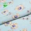 Good price soft 100% polyester crepe print high twisted flora royal blue chiffon fabric