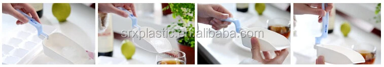 High quality PP material custom food scoop for ice cream, unique food scoops manufacturer