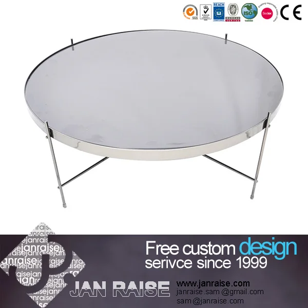 Mirror Stainless Steel Round Europe Coffee Table
