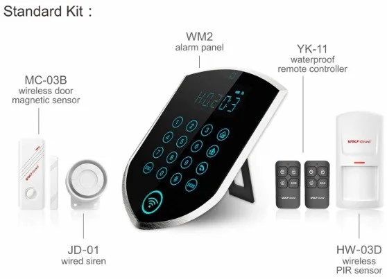 Hot New Products Smart Home gsm + wifi dual network burglar alarm system with IP camera ! GPRS home alarm system with APP + CID