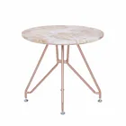 Modern metal wire furniture side end table with MDF for coffee living room