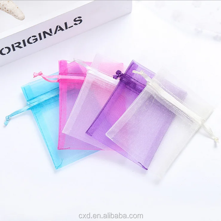 drawstring gift bags wholesale/organza sachet bags