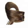 Clip in Hair Extensions Real Human Hair Virgin Hair 18 inches 50g Medium Brown