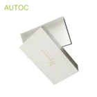 Customized rectangle white jewelry box paper gift packing box