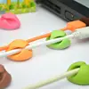 Colorful Silicone 2 Slots Cable Winder 6 pcs One Set Cable Roller