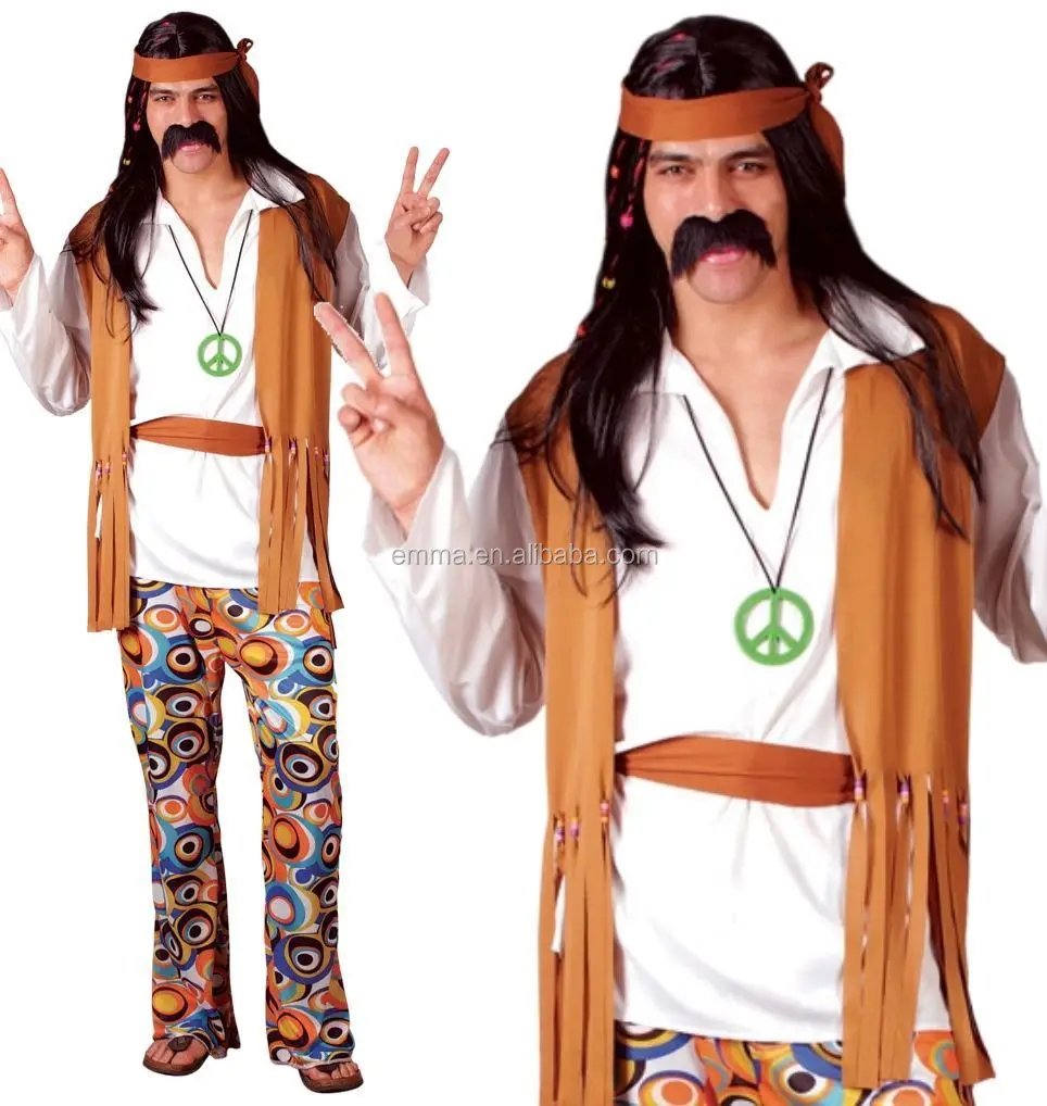 adult mens 60s 70s hippie hippy man groovy woodstock fancy