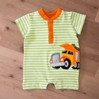 Truck Boys shirt toddler clothes kids stripe romper set