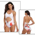 Women's Deep V Neck Crisscross Bandage 2 Pieces Swimwear