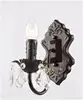 Old Style K9 Crystal Black Color Wall Lamp MB88002