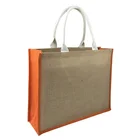 Wholesale reusable custom shopping tote jute bag