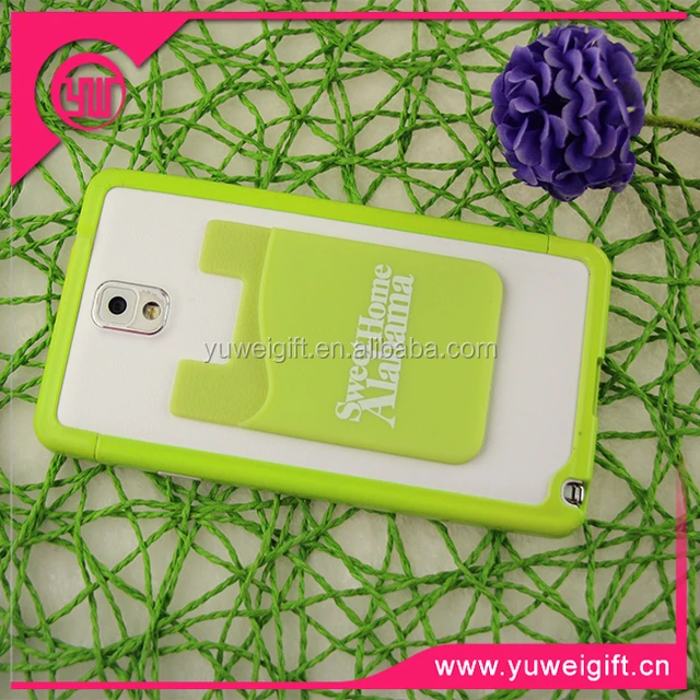 personalized sticky phone case with silicone business card