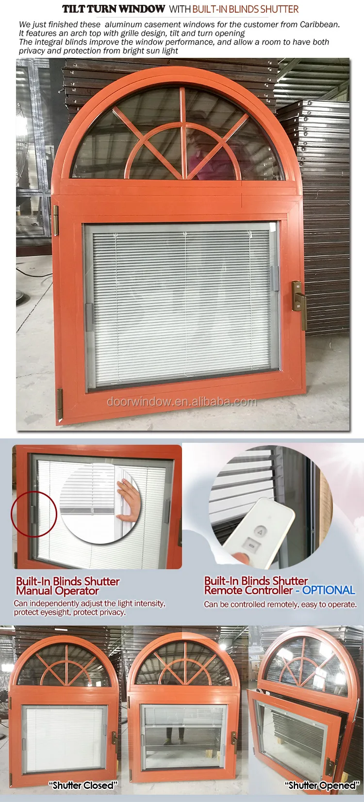 Waterproof Awning Windows with Low E Glass