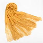 China factory price Muslin hijab new style nylon lace scarf hijab head scarf for lady women