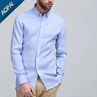 wholesale fashion solid blue color slim fit mens dress shirts