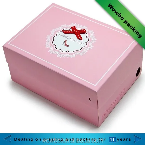 pink foldable paper shoe box cardboard packaging shoe boxes