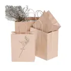 Custom Logo brown kraft paper bags with handles
