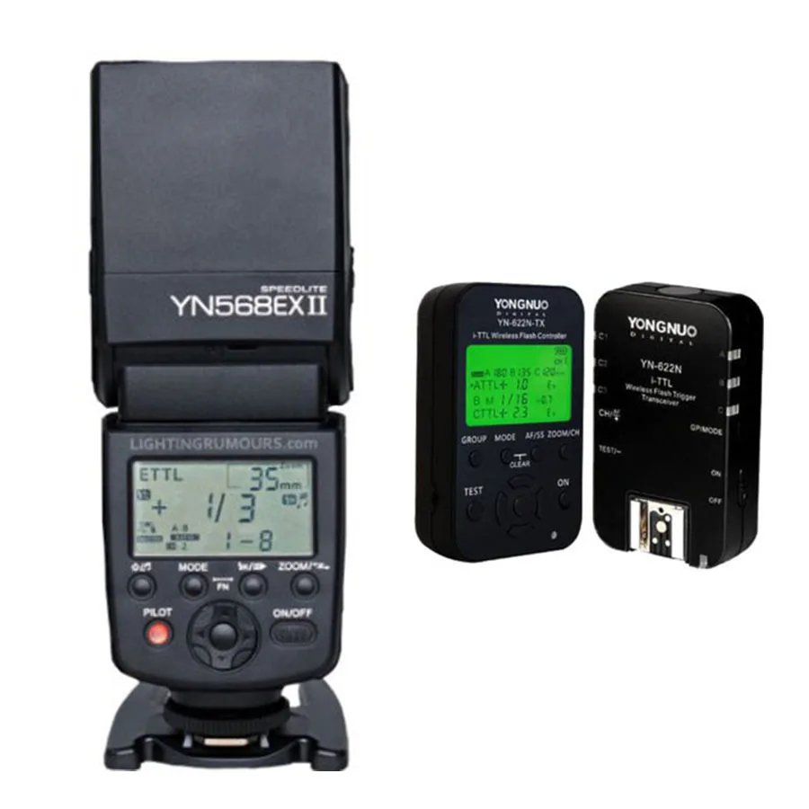 Yongnuo YN-568EX II YN568EX II Flash Speedlite + YN622C-KIT Flash Trigger YN622C-TX Controller YN-622C Transceiver for Canon