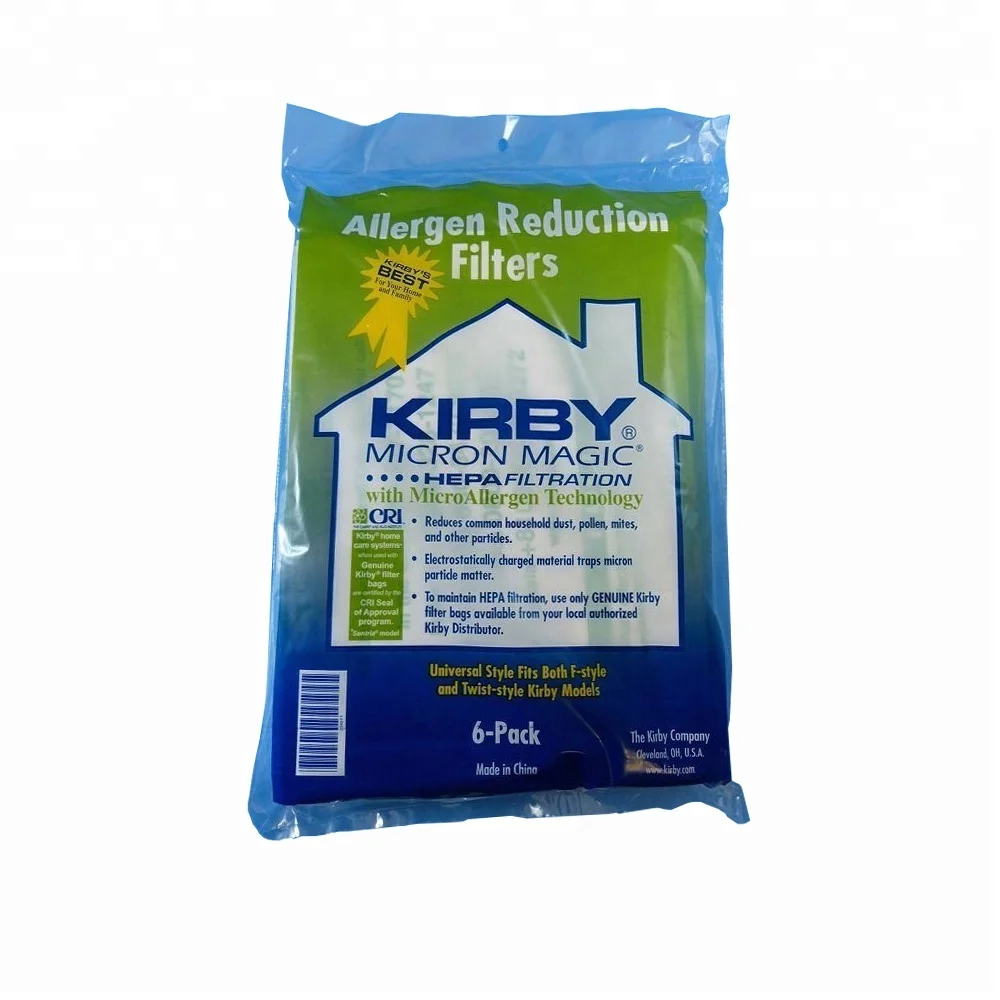 Kirby Vacuum Bags 204811 HEPA White Cloth Allergen Reduction Filter Bag