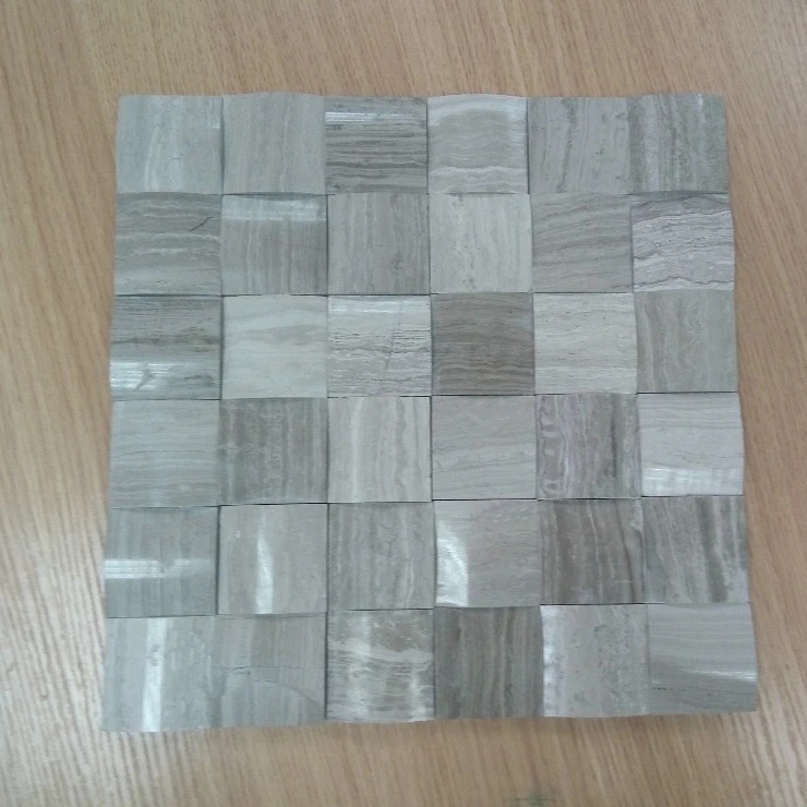 Travertine Grey Polished Marble Mosaic Wall Tile View